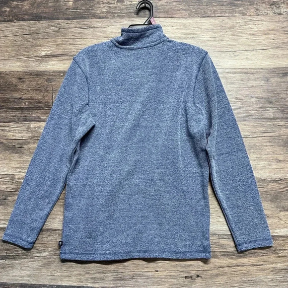 GAP Blue Zip Up Sweater with Quarter Zip and High Collar - Picture 2 of 4